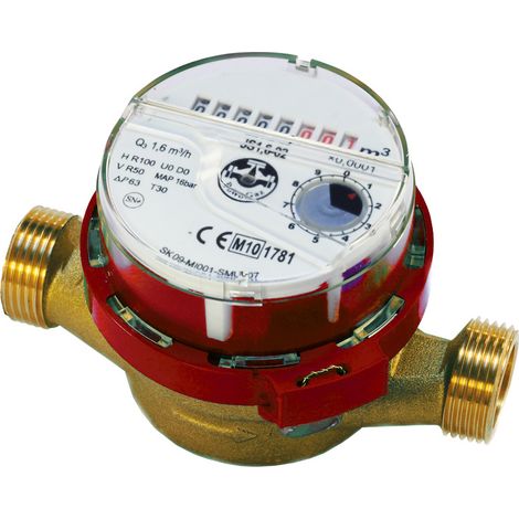 Contatore dell'acqua per acqua calda 3/4", portata 4,0 m³/h (1/3)