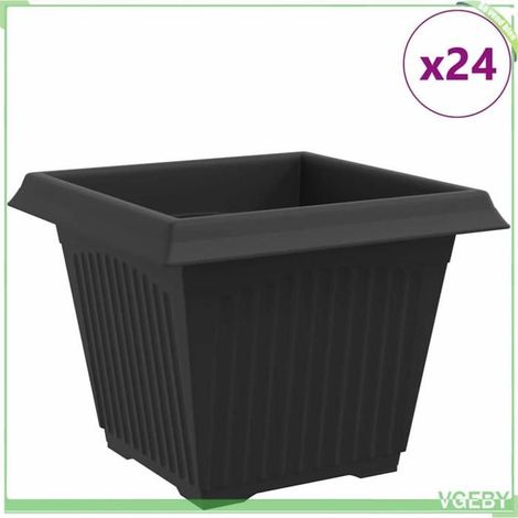 Pot de fleurs - FAFEICY - 42020351 - Carré - Noir mat - 28,5x28,5x22 cm - Lot 24 (1/5)