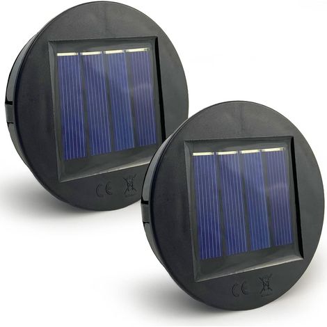 Lot de 2 Ampoule Solaire, Diamètre 8 cm, LED Claire, Étanche IP65, Pour Jardin et Bricolage (1/5)