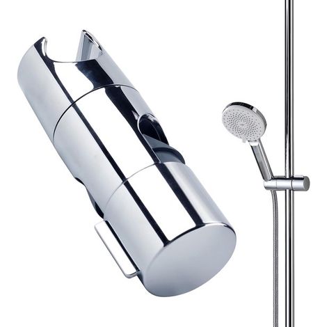 Supporto universale per soffione doccia, compatibile con aste scorrevoli da 18-25 mm. Supporto di ricambio regolabile per soffione doccia. (1/5)