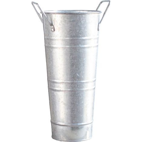 Blumenkübel – Vintage, verzinkter Stahl – wasserdicht – für drinnen und draußen – 25,4 x 15,2 x 10,2 cm – 1 Stück (1/5)