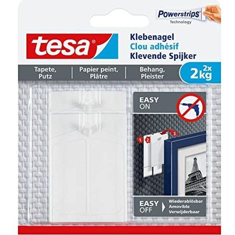 Tesa Clavo adhesivo blanco pack de 2 unidades 2 kg (1/5)