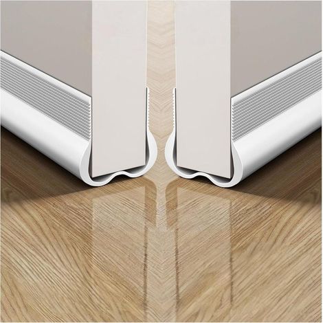 Joint d'étanchéité de porte (lot de 2) 93 cm - Joint d'insonorisation pour cadre de porte, porte de garage et porte d'entrée (blanc) (1/5)