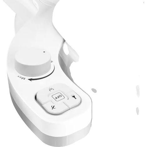 Accessoire de bidet, design ultra-fin, pression d'eau réglable, Blanc (1/2)