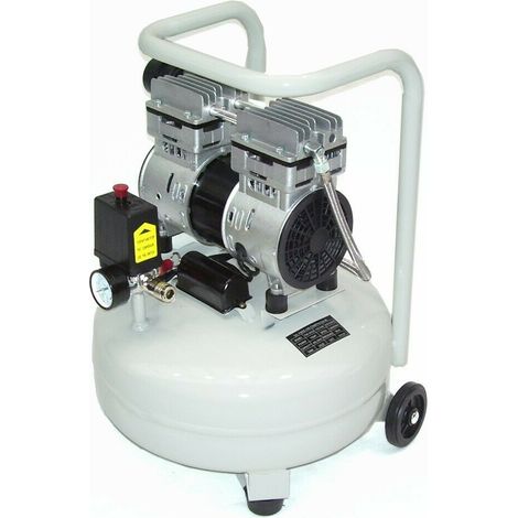 leiser Druckluft Kompressor 40292 Flüsterkompressor 24 ltr ölfrei Luftkompressor (1/3)