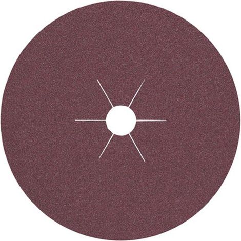 Disque en fibres D. 125 mm granulation 80 pour bois/métal corindon (Par 25) (1/2)