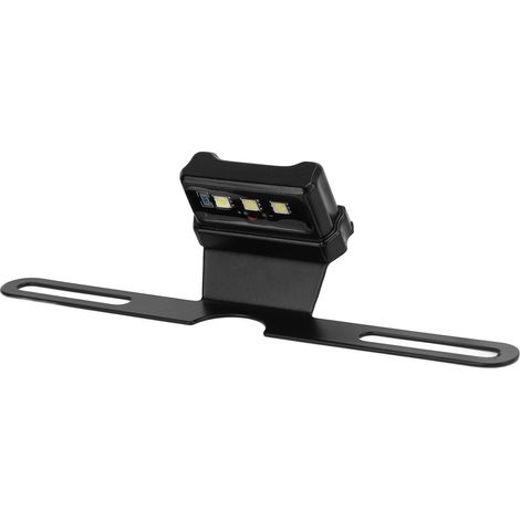 Éclairage de plaque d'immatriculation pour moto, LED bleue avec support, universel pour voiture, camion, remorque, camping-car, 12 V, boîtier noir (1/5)