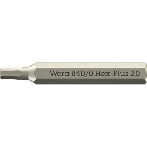 Wera 840 Micro Sechskant-Bit 2.0 mm 1 St. (1/4)