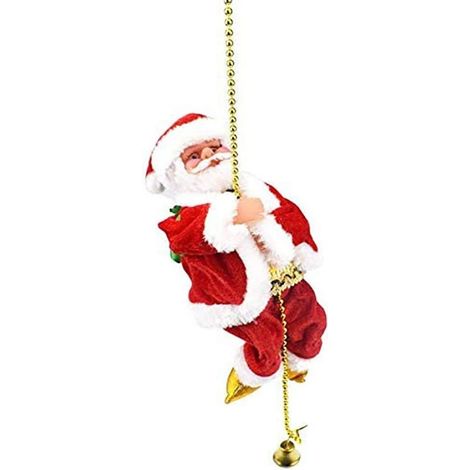Echelle À Cordes Électrique Père Noël - Décoration De Noël Pour Arbre Intérieur Et Extérieur - Fonctionne Avec 3 Piles AA - 1 Pièce (1/5)