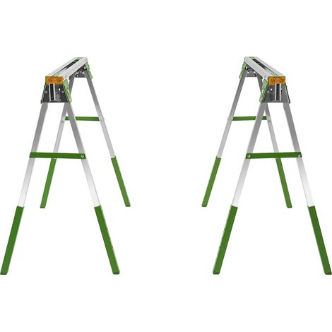 Andamios, alta capacidad de carga, altura ajustable, color verde. (1/2)