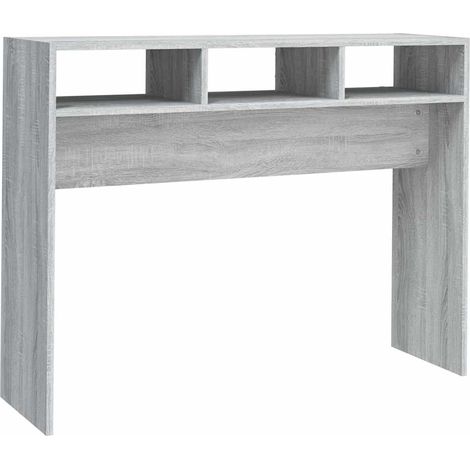 Mesa consola madera contrachapada gris Sonoma 105x30x80 cm vidaXL (1/5)