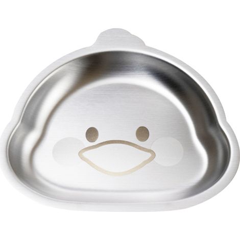 Plateau en acier inoxydable 304 de qualité alimentaire pour bébés et jeunes enfants, assiettes d'apprentissage de l'autonomie alimentaire (1/5)