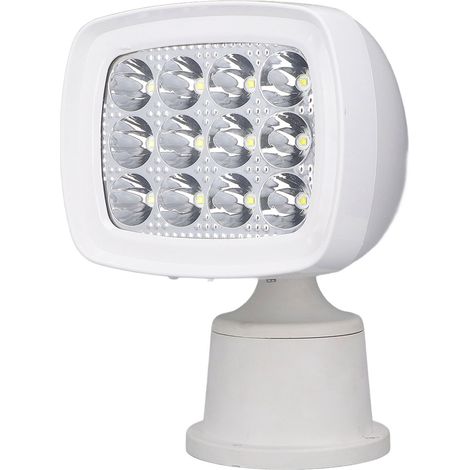 Projecteur LED 27W 12V/24V avec télécommande, mode SOS clignotant, lampe de spot étanche pour bateau, extérieur, camping, pêche, kit de 2. (1/5)