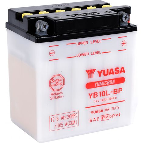 Batterie moto YUASA YB10L-BP 12V 12.6AH 165A (1/3)