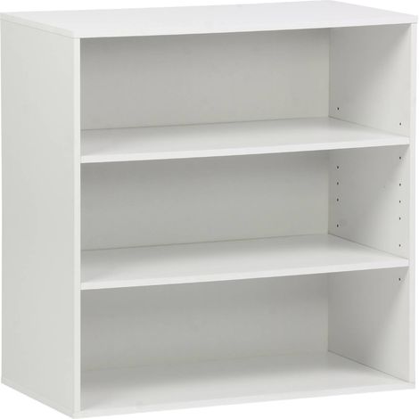 Shelf, library, wood effect storage module 2 shelves, Kompo, White, 70x35x70 cm (1/5)