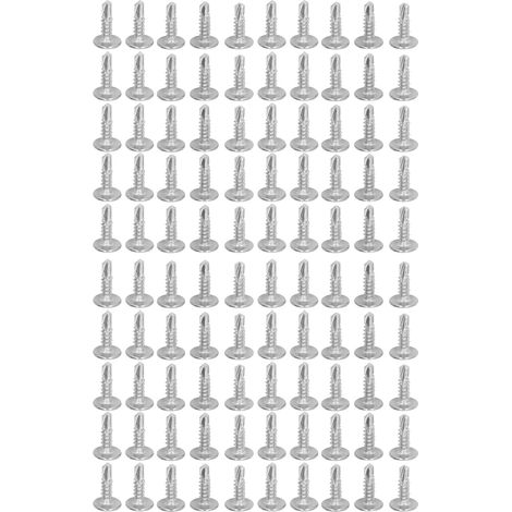 Kit de 100 vis autotaraudeuses à tête cruciforme et rondelle en acier inoxydable, 4,2 x 16 mm / 0,17 x 0,63 po (1/5)