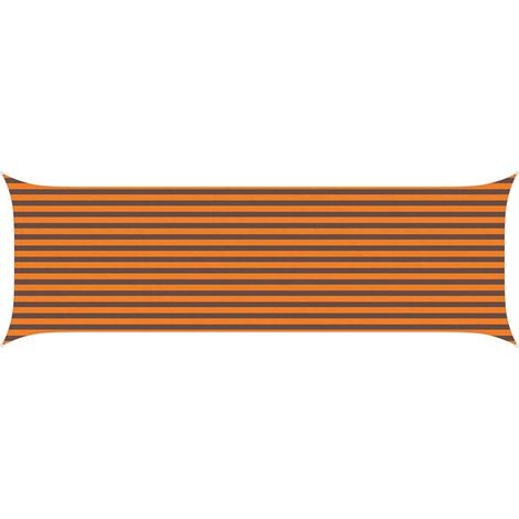 Voile d'ombrage orange-brun, 6 x 2 mètres, tissu Oxford 100% polyester.