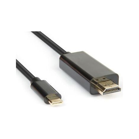 Hamlet XVAUC-HDM4K20 Videokabel-Adapter 2 m USB Typ-C HDMI Typ A (Standard) Schwarz (1/4)