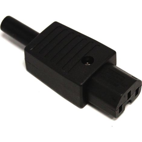 1 prise femelle C15 IEC-60320, montage droit, tension 250V, courant 10A, pour câblage personnalisé