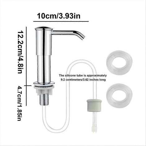 Flüssigseifenspender mit Verlängerungsrohr für Spüle, Wasserhahn-Set, Küchenzubehör, nachfüllbar, schwarz, anpassungsfähig, einfache Installation. (1/5)