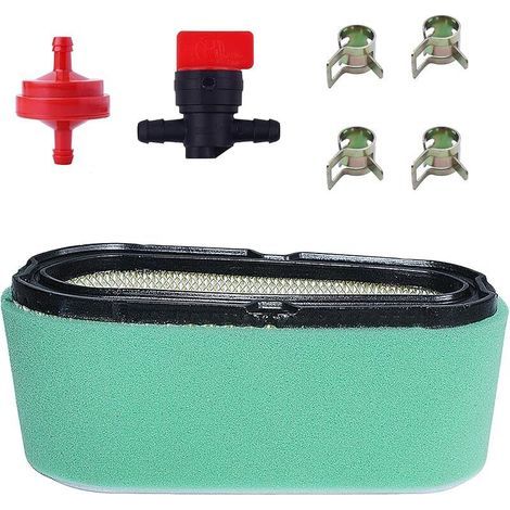 Filtre à Air avec Préfiltre pour 496894 496894S 493909 691642 272403 et Plus de Modèles, Filtre à Air et Carburant + Préfiltre Pièces de Rechange Kit 11 en 1 (1/5)