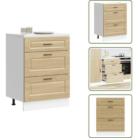 Armadietto da cucina - vidaXL Base da Cucina Porto Rovere Sonoma in Legno Multistrato - Armadio da cucina