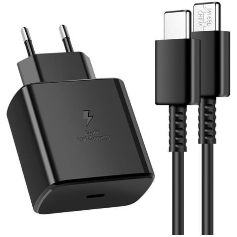Chargeur rapide 45 W pour Samsung USB-C + câble USB-C de 1 m - Qualité originale 45 W, charge ultra-rapide (1/4)