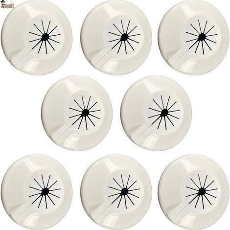 Lot de 8 cache-radiateur chauffant Rosette pour tuyaux chauffants radiateurs. Couvercle trous autour du tube dans le mur. (1/4)