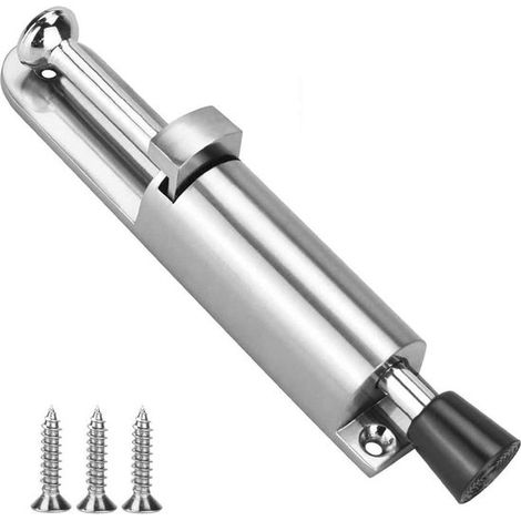 Butée de porte robuste à ressort en alliage de zinc, actionnée au pied - Verrouillage de porte à pression - Pour une utilisation intérieure et extérieure