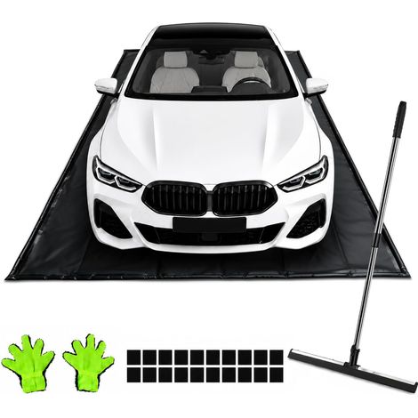 Tapis de garage 260 x 610 cm, natte d'isolation en PVC avec un bord de 3 cm (1/5)