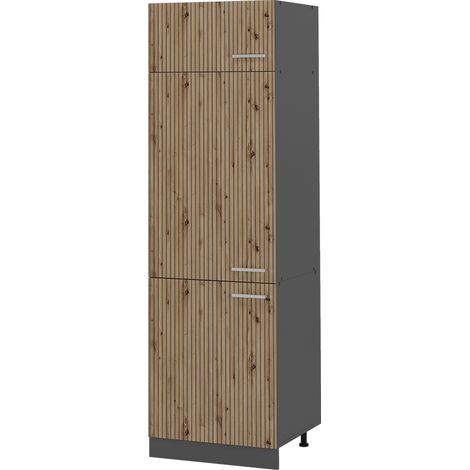 Armadio frigorifero R-Line, Rovere artigianale, 60 cm, Vicco