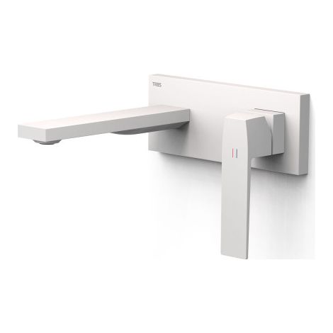 Façade mitigeur lavabo Blanc mat - TRES 20230031BM (1/2)