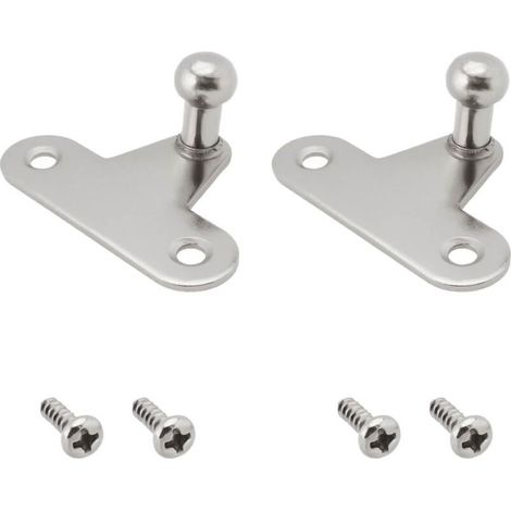 Lot de 2 supports de fixation pour vérins à gaz de voiture avec tête sphérique pour équipements mécaniques d'automatisation et meubles 45 x 14 x 18 mm (siège droit) (1/5)