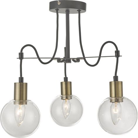 Plafonnier Italux Gianni 3xE14 dimmable bronze Ø46