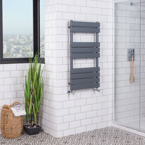 WarmeHaus Sand Grey Flat Panel Heated Towel Rail 950x500mm