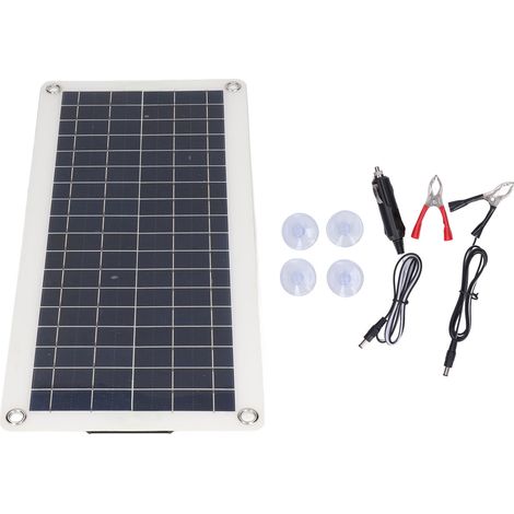 Chargeur solaire 20W panneau monocristallin ETFE haute efficacité pour batterie 12V voiture camping-car (1/5)