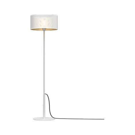 Lampada da terra loft bianca rete oro E27 150cm Luminex