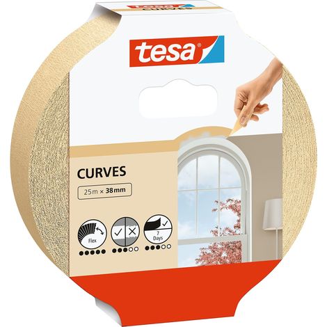tesa KURVEN 56534-00001-00 Nastro crespato Beige (L x L) 25 m x 38 mm 1 pz. (1/3)
