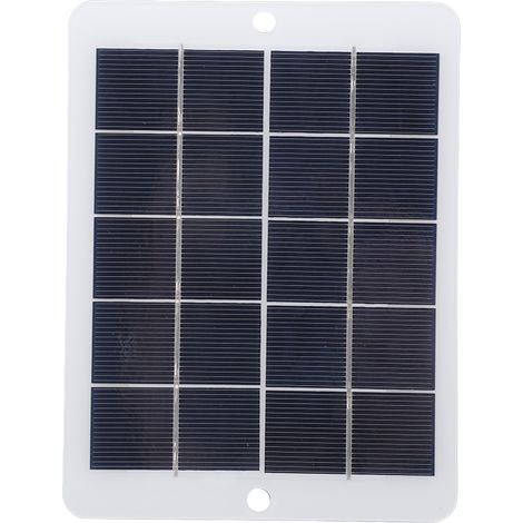 (Vidéo disponible) Panneau de charge solaire 3 W 5 V, chargeur solaire extérieur, chargeur de batterie externe pour téléphone portable (Spécifications du fournisseur : panneau blanc 160 x 120 mm 3 W) (1/5)