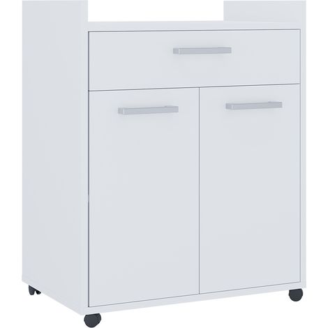 Cajonera con ruedas Ansel, Blanco, 60 x 40 cm con cajones, Vicco