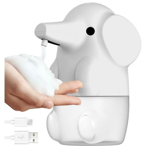 Lotion Soap Dispensers, Automatic Soap Dispenser Foaming Soap Dispenser 250ML 2 Modes USB Touchless Hand Soap Dispenser for Kids White (1/5)