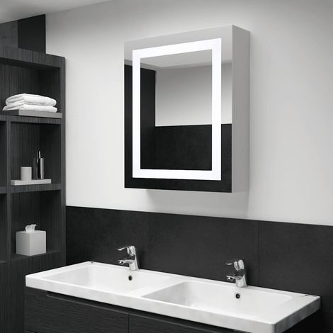 vidaXL Mueble de baño con espejo LED 50x13x70 cm (1/5)
