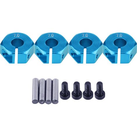 Adaptateur de moyeu hexagonal de roue universel de 12 mm pour voiture RC à échelle 1/10 HSP Sakura (7 mm, bleu) (1/5)