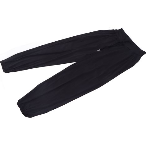 Pantalon de yoga femme en nylon respirant avec cordon de serrage, idéal pour le fitness, la course à pied et le cyclisme, noir, taille M (1/5)