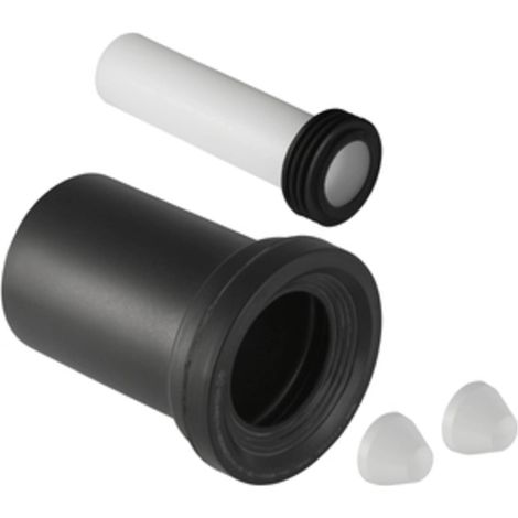 Anschlussset für Wand-WC, Länge 18,5 cm: D90 mm D1 = 45 mm, Chrom matt (152.426.46.1) (1/4)