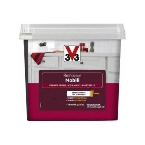 V33 SMALTO RINNOVARE MOBILI COLORE GRIGIO CHIARO SATINATO 0,75 LT