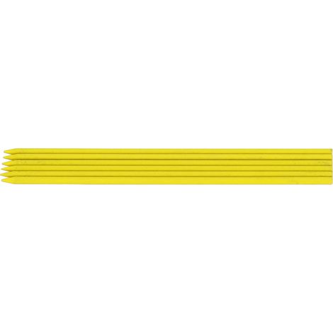 6 Pièces Crayons de Menuisier 2.8mm HB pour Marquage sur Bois, Kit Outils de Traçage Jaune Cire (1/5)