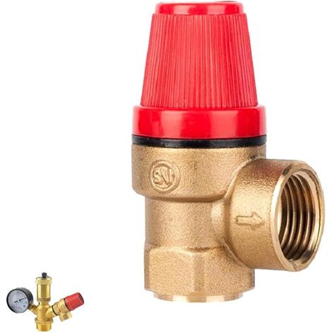 Allecto - Soupape de sécurité - G1/2 pouce - Laiton durable - 3 bar (1/5)