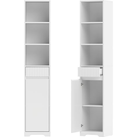 Mobile da Bagno Alto, Mobile Autoportante con Ripiano Regolabile (1/5)