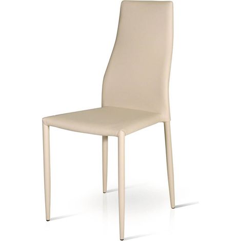 Sedia moderna da cucina in ecopelle Colori sedie Tempesta: Tortora